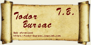 Todor Bursać vizit kartica